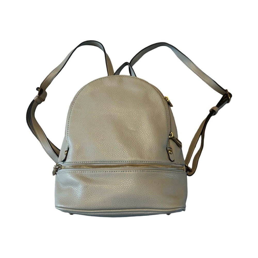 Isabelle Vegan Leather Purse Backpack - Light Grey